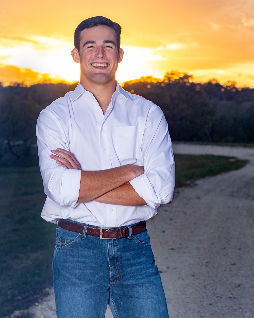 Charlie Shears outside near College Station, Texas